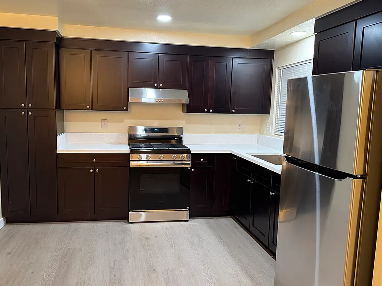 Remodeled apartment with newer appliances.