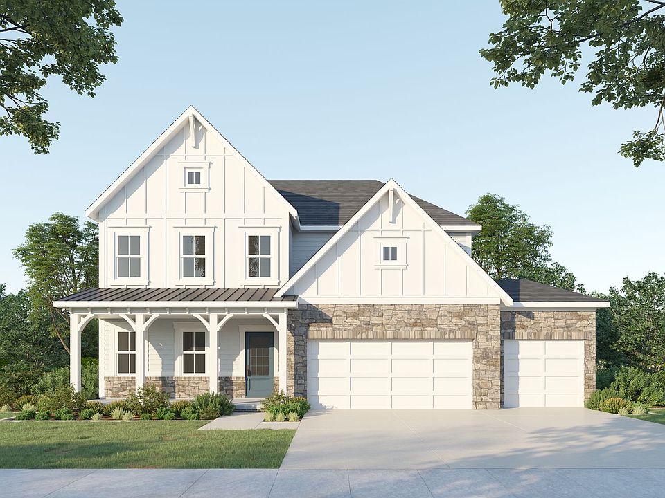 Farmhouse Elevation 3 Car