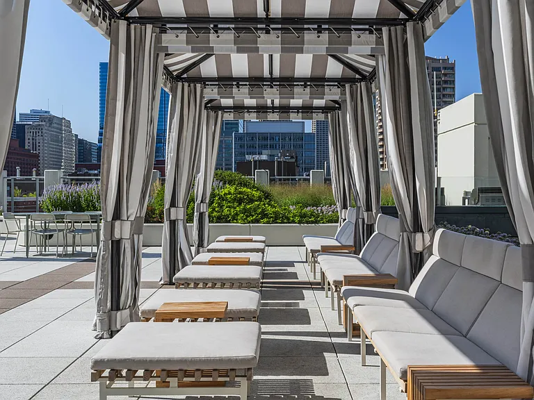 Poolside cabanas
