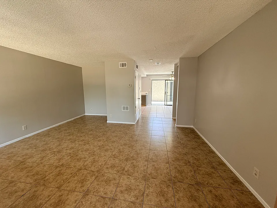 Spacious living room with new paint