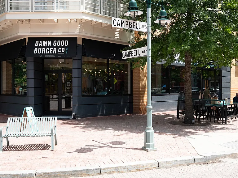 A variety of dining choices are at your doorstep, like Damn Good Burger co.