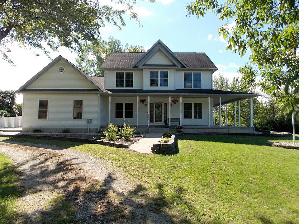 A Piece of Paradise.... This 3 or 4 bedroom, 4 bath home has it all. Starting with a lighted porch that wraps around the entire home, an open floor plan with over 2500 sq ft, an additional 520 sq ft bonus room, new stainless appliances and a full basement with separate entrance from the attached 2.5 car garage. In addition, an extra 2.5 car garage with workshop, antique barn, and all of this is situated on 8.45 acres that is complimented with 450 feet of frontage on the Pine River. Let's not forget that the Chippewa Nature Center is within walking distance and a 5 minute drive to the Bullock Creek Schools. This one won't last long. Schedule your private showing today!!