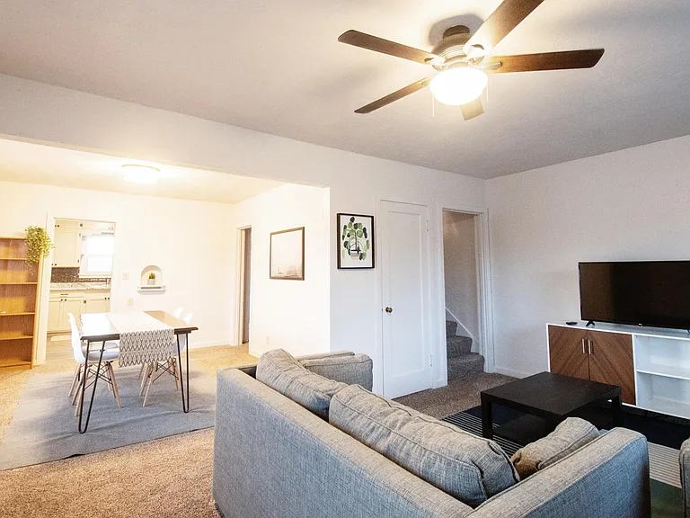 Living room + dining room
