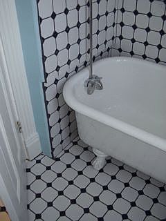 Relax in the claw foot tub.