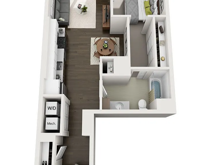 The Dianne - 1x1 B - 1 Beds - 1 Baths - 680 Sq. ft.
