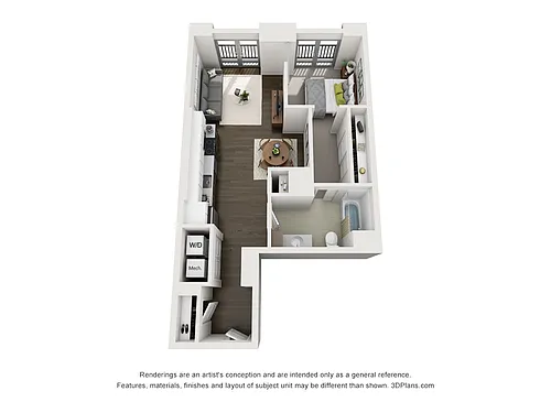 Floor plan 1X1 B