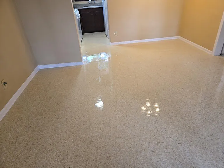 New floors with new tile in bathroom.
