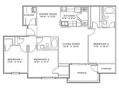 Floor plan Newbury Renovated