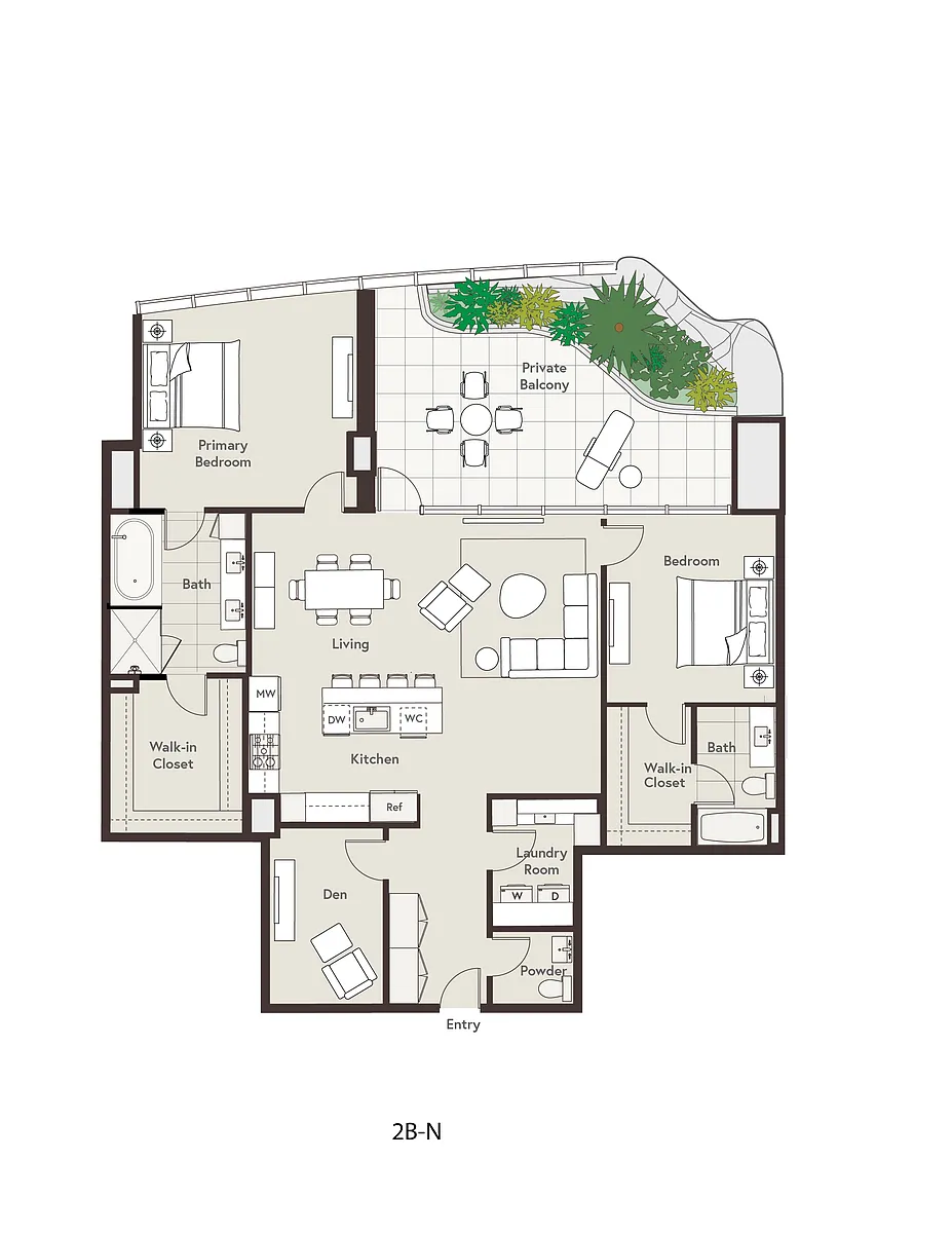 Floor plan 2B-N