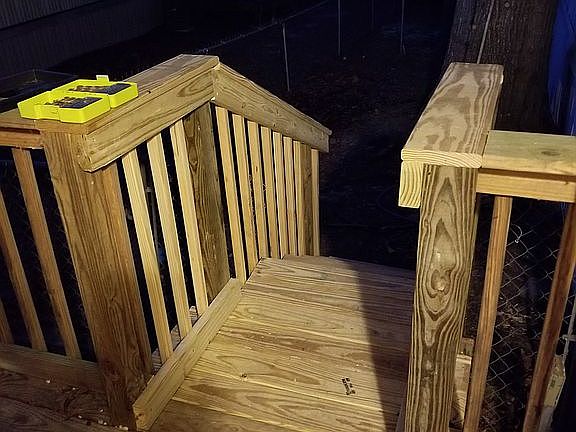 stairs to fenced area