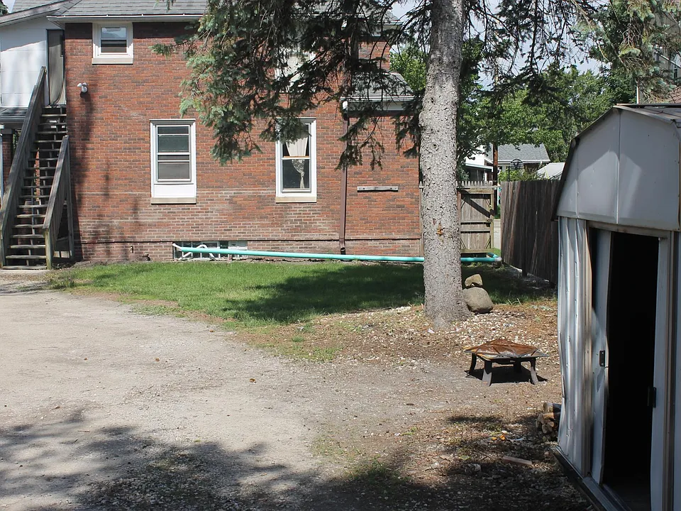 Backyard with shed