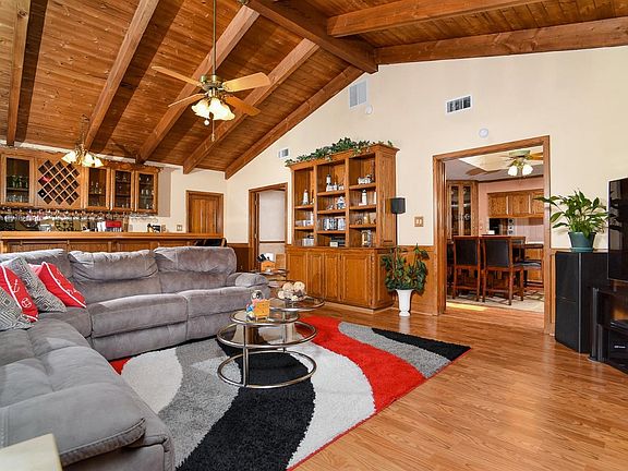 Easy flow from dining room to family room is great for family life or entertaining.