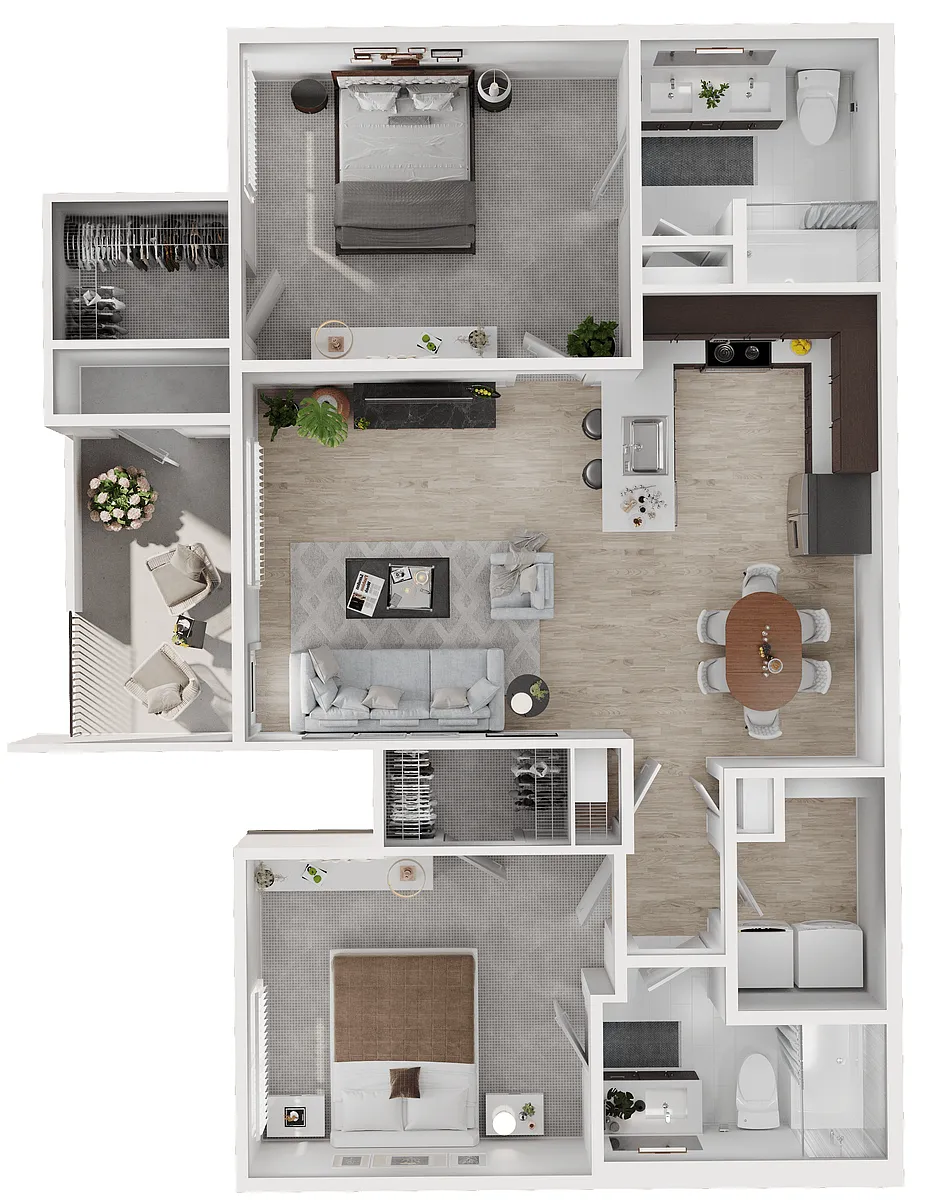 Floor plan 2X2 D