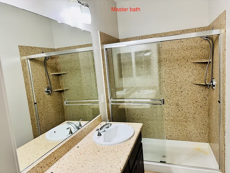 Master bath with walk-in shower