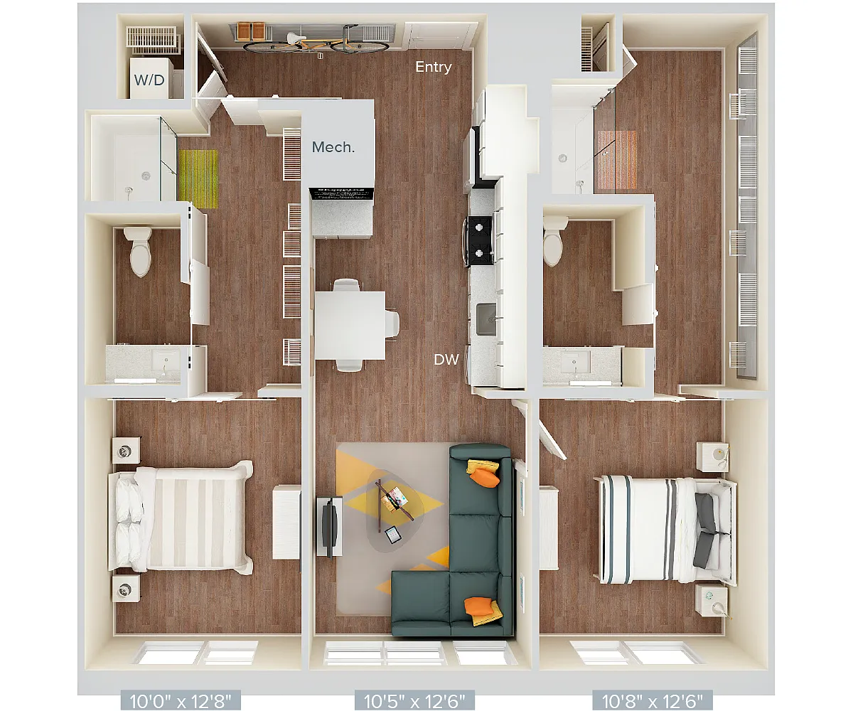 Floor plan Furnished-f-BM02-1024SF