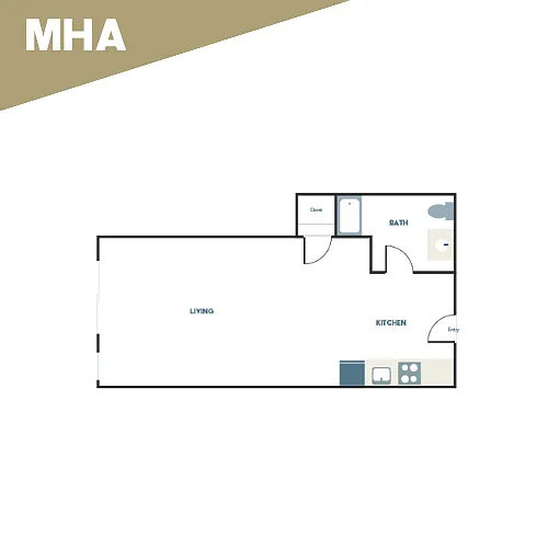 Floor plan Studio A11 - Affordable