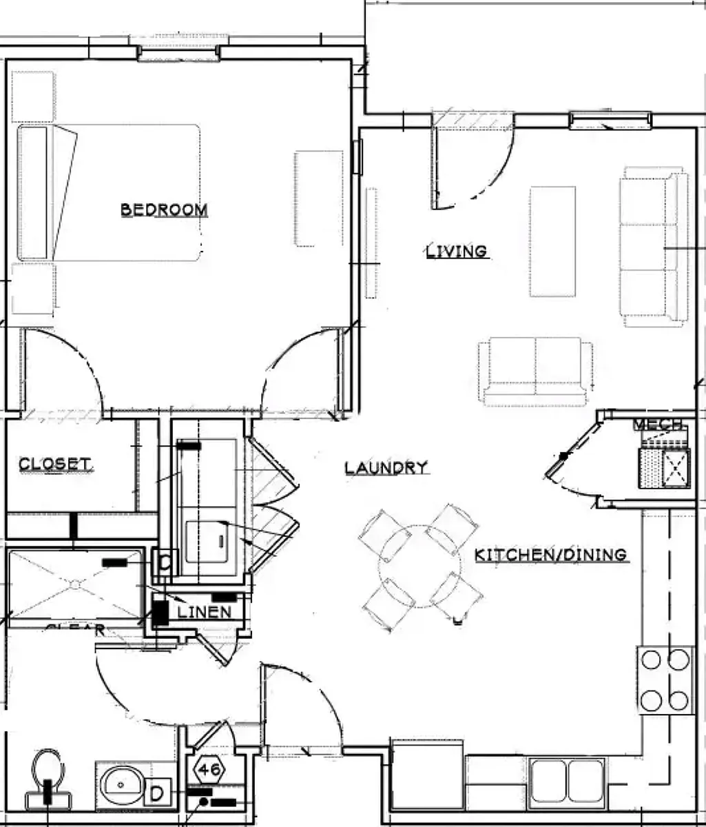 Floor plan 1 Bdrm