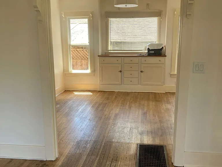 View from living room into dining room