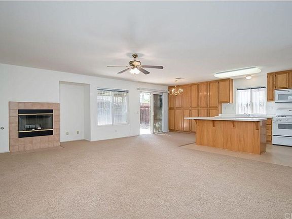 Living Room with fireplace and dinning room