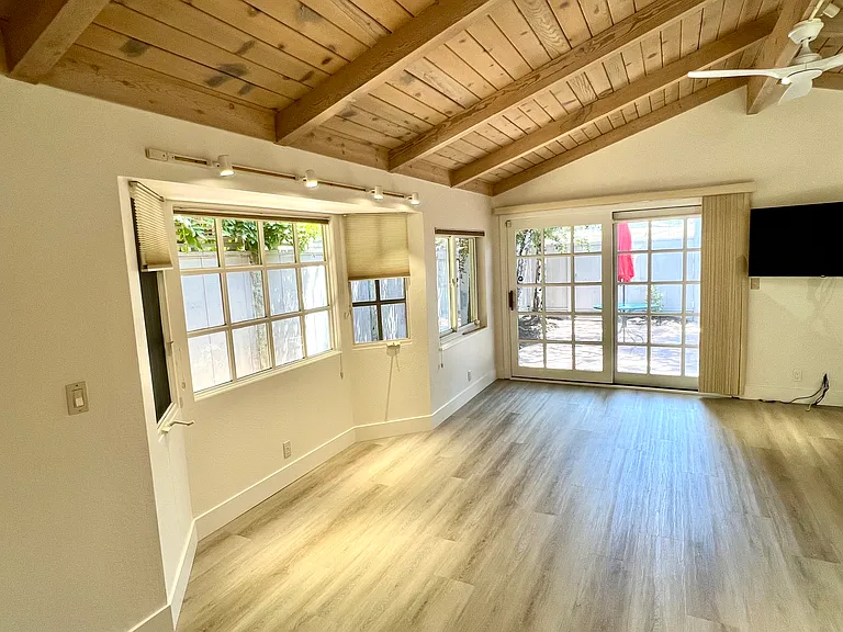 Dining room and backyard slider