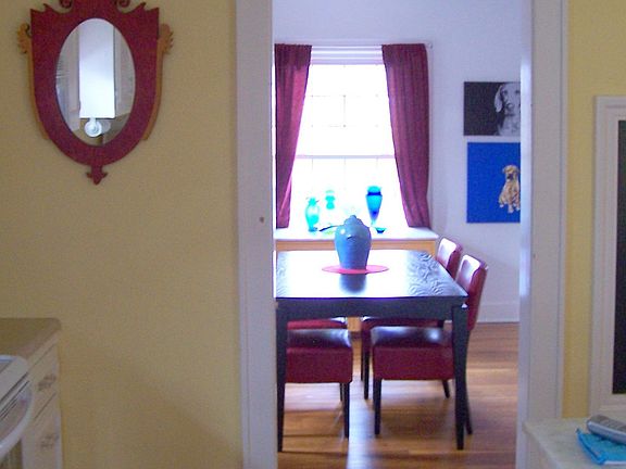 Kitchen into dining room