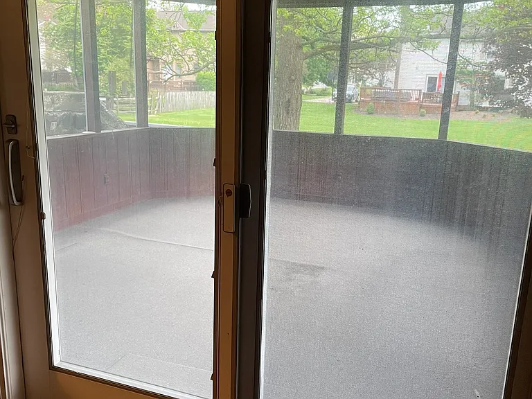 Sliding door to backyard