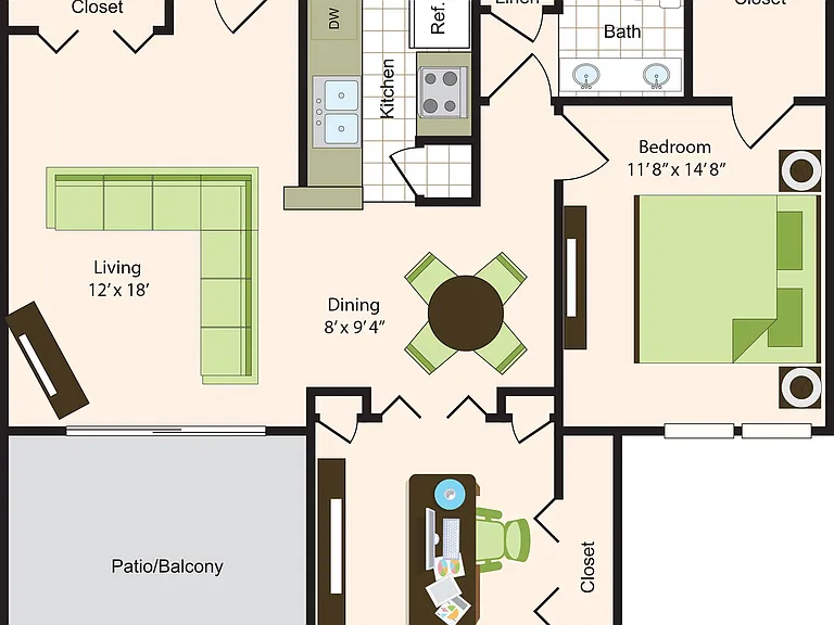 B2 | 1x1 | 996 sq ft B2 | 1x1 | 996 sq ft