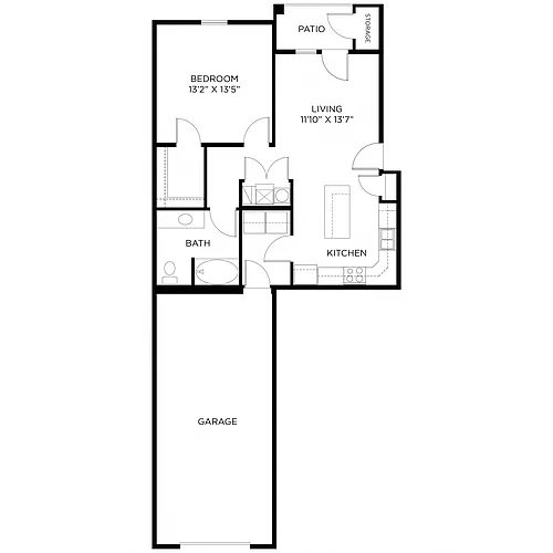 Floor plan Uinta- Main floor with attached garage