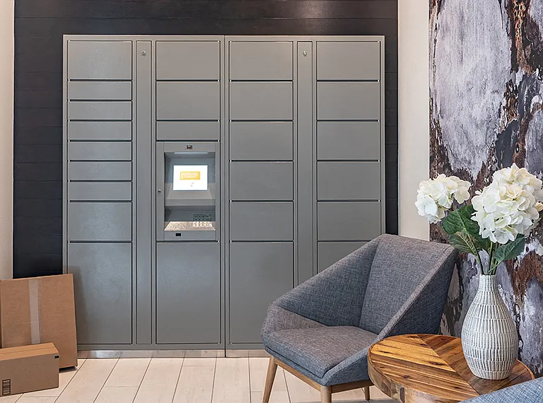 Package lockers with 24-hour access