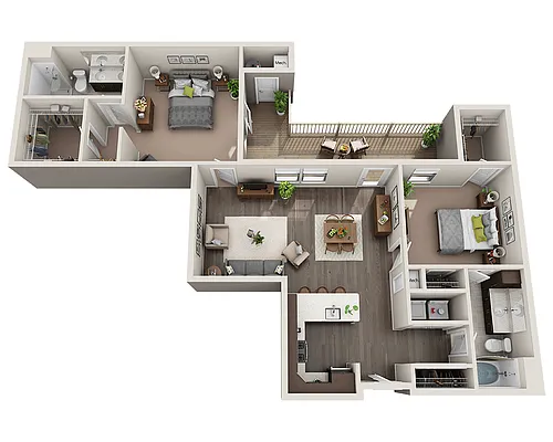 Floor plan Two Bedroom B2L