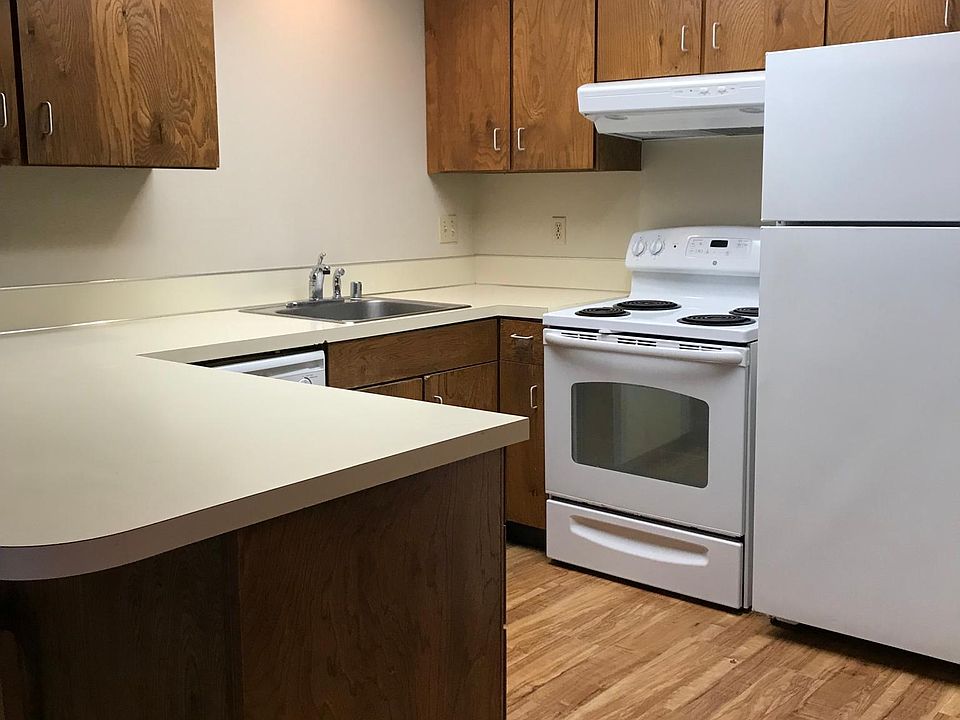 kitchen connected to open living area