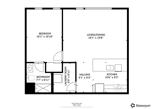Floor plan 1 Bedroom