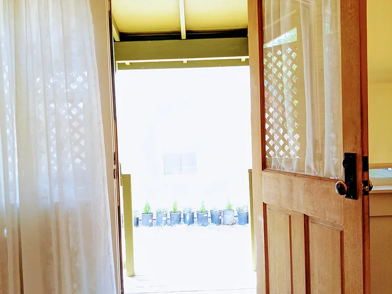 Back door leading to backyard