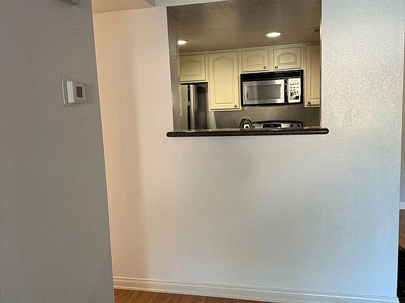 You can look into the kitchen in the hallway or family room