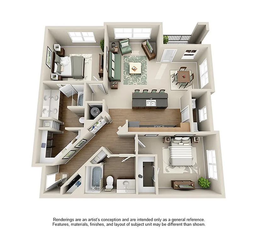 Floor plan B3 | Renovated