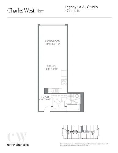 Floor plan Studio Suite 0 Bed 1 Bath 3