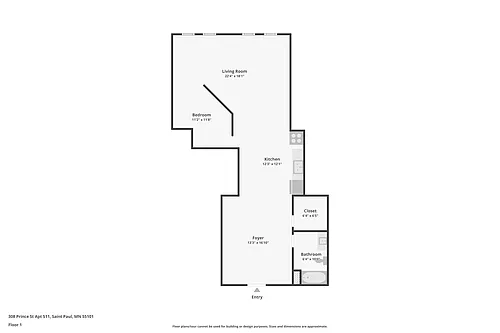 Floor plan 1 Bedroom