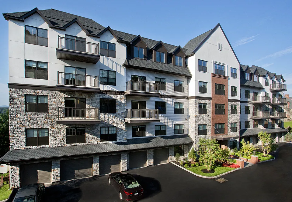 The Tudor inspired architecture of Fort Hill Apartments