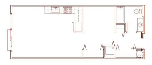 Floor plan Studio B