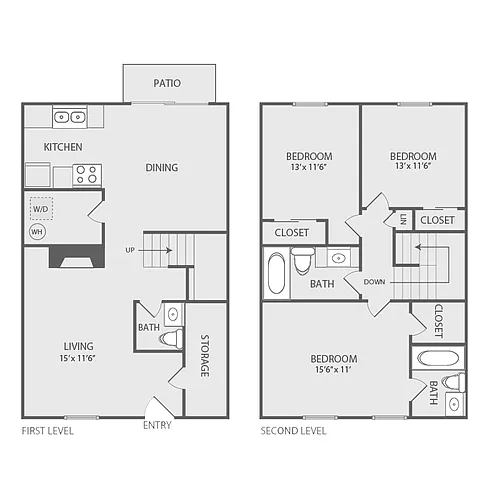 Floor plan The Magnolia - 3.25 Townhome