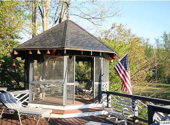 Screened gazebo on main deck