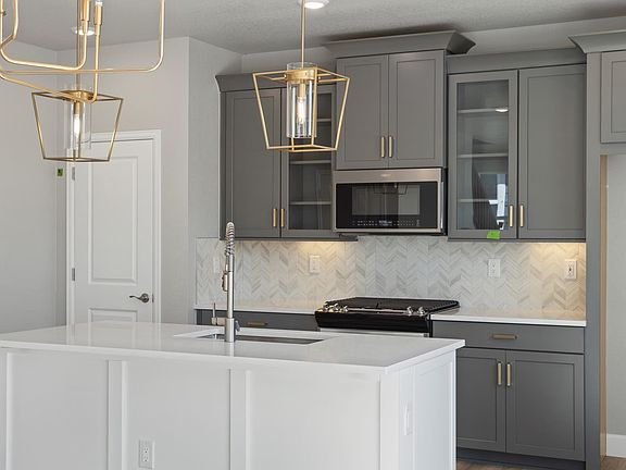 The Columbine floorplan, kitchen.