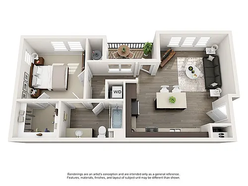 Floor plan One bedroom floor plan A