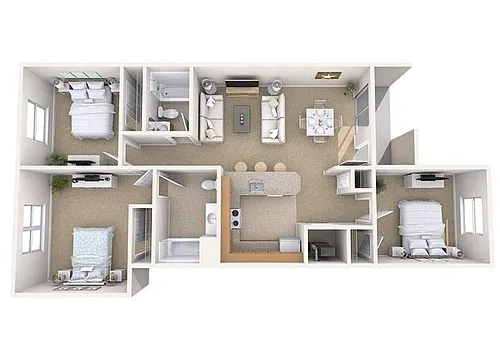 Floor plan Columbia Woods 3 Bedroom Second Floor