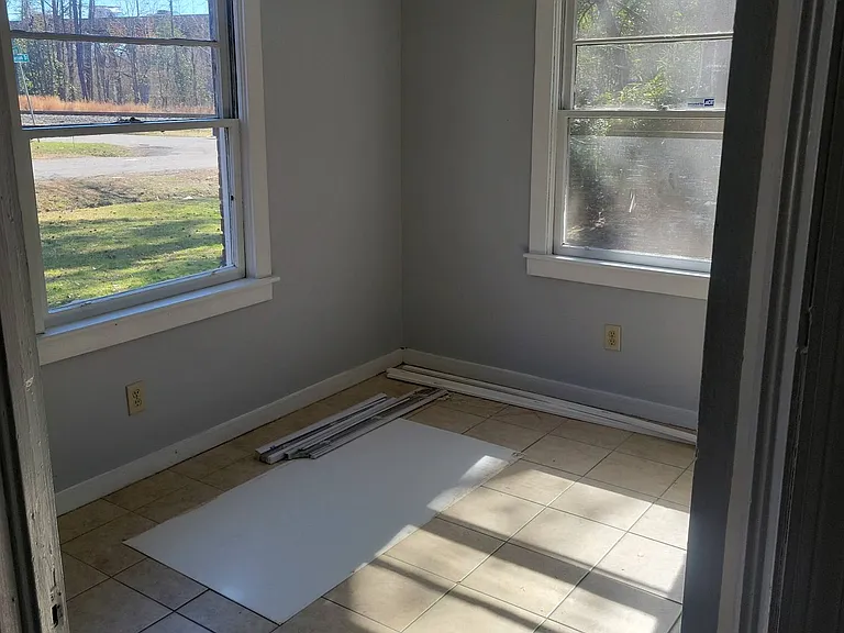 Bedroom facing front of house