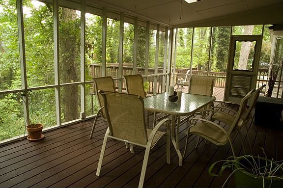 Private screened porch