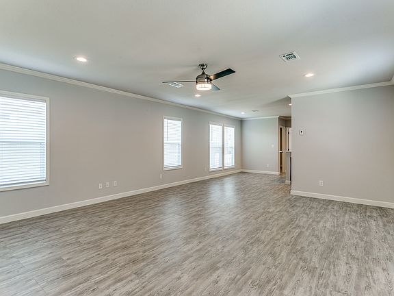 Living area with separate dining