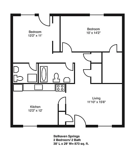 Floor plan 2 Bedroom