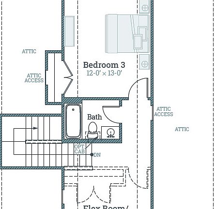 Second Floor - Elevation A