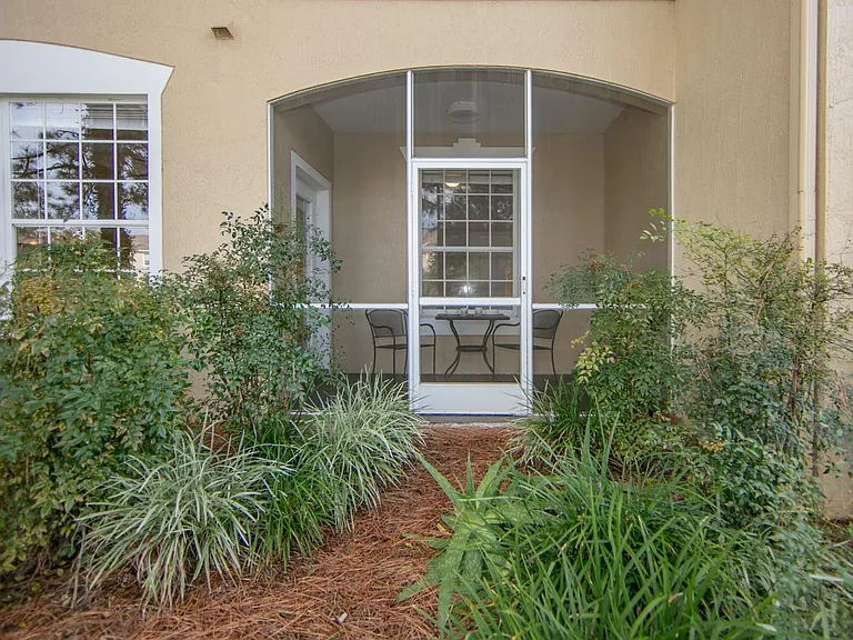 Exterior looking into patio